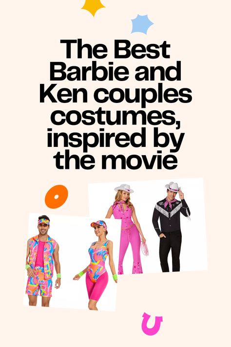 Barbie and Ken Halloween costume ideas for couples Barbie Ken Costume Couple Halloween, Barbie And Ken Halloween, Ken Halloween Costume, Pink Jumpsuits Outfit, Barbie And Ken Costume, Lacrosse Outfits, Workout Barbie, Diy Costume Ideas, Spirit Halloween Costumes