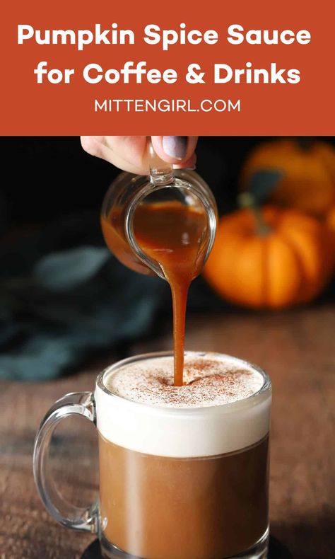 Save yourself time and money by making this homemade pumpkin spice syrup! It’s the perfect way to add delicious fall flavor to your coffee and lattes. Pumpkin Syrup Recipe For Coffee, Pumpkin Syrup For Coffee, Pumpkin Spice Syrup For Coffee, Sauce For Coffee, Pumpkin Spice Simple Syrup, Pumpkin Spice Sauce, Pumpkin Spice Syrup Recipe, Coffee Sauce, Frosted Pumpkin Cookies