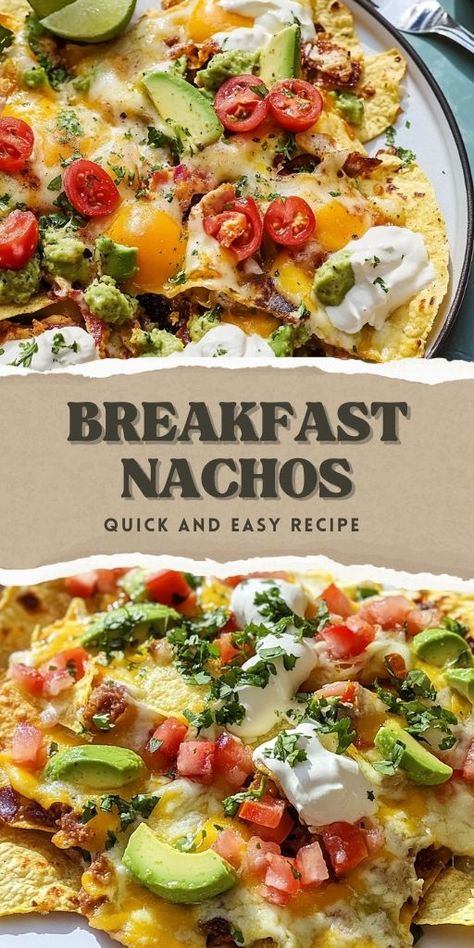 Breakfast Nachos Ingredients: 1 tablespoon butter 4 large eggs 1 tablespoon milk 1/4 teaspoon salt 4 ounces tortilla chips 1/2 cup shredded Cheddar cheese 1/4 cup cooked bacon, crumbled 1/4 cup sliced green onions 1/4 cup salsa 1/4 cup sour cream #Breakfast #Nachos Cheese Nachos, Nachos Ingredients, Breakfast Nachos, Fluffy Scrambled Eggs, Scrambled Eggs Recipe, Breakfast Routine, How To Make Breakfast, Classic Dishes, Breakfast Time