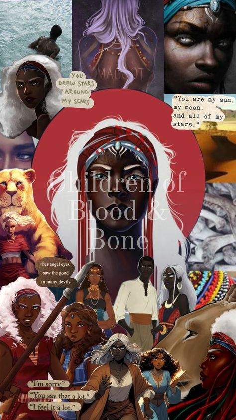 Children of Blood & Bone collage, Children of Blood & Bone aesthetic #childrenofbloodandbone #collageart #book #aesthetic #wallpaper Children Of Blood And Bone Aesthetic, Children Of Blood And Bone Fanart, Book Aesthetic Wallpaper, Ink Aesthetic, Children Of Blood And Bone, English Project, Bone Shaker, Quill And Ink, English Projects