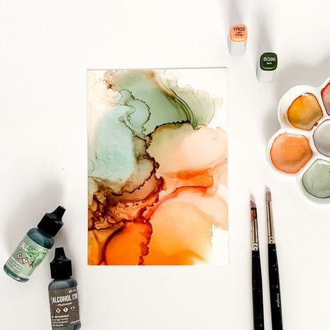 Alcohol Ink Crafts, Outdoors Tattoo, Ink Artwork, Homeschool Art, Simple Acrylic Paintings, Alcohol Ink Painting, India Ink, Wow Art, Alcohol Ink Art