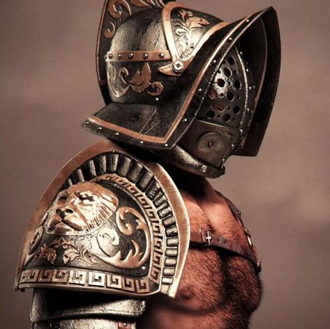 Gladiator Helmet Roman Gladiators, Roman Man, Gladiator Helmet, Roman Warriors, Warrior Helmet, Learn Facts, Roman Emperor, Rich Women, Marcus Aurelius