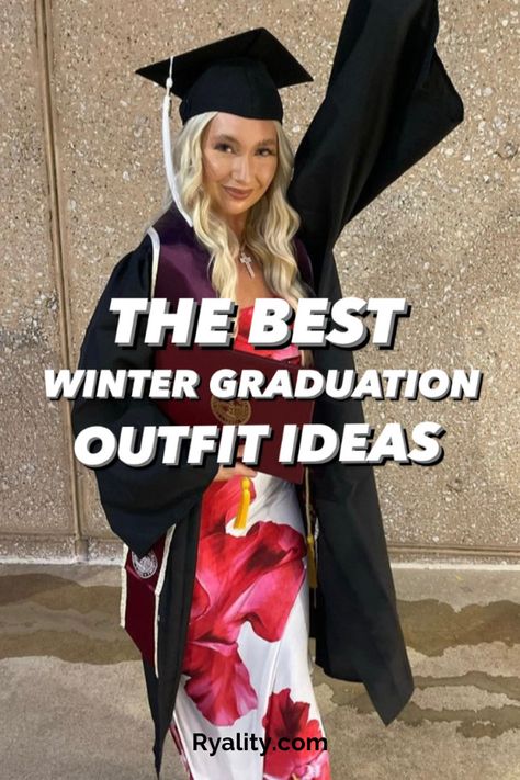 If you’re graduating in the winter, you might be looking for the cutest winter graduation outfits. These are some of the best winter graduation outfits 2023 to help you look gorgeous for graduation! Fall Graduation Dresses, Winter Graduation Dresses College, Graduation Dress Winter College, Graduation Outfit Ideas Cold Weather, Autumn Graduation Outfit, Black Graduation Dress College Winter, Cold Weather Graduation Outfit, What To Wear For Graduation Pictures, Graduation Outfit Ideas Graduate School