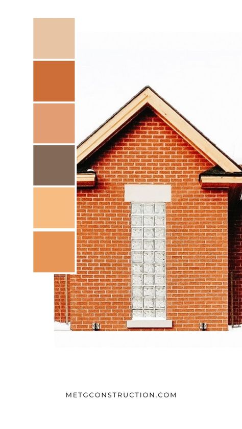 Brick wall colors inspiration! We want to say thanks if you like to share this post to more people via your Facebook, Pinterest or Instagram! #color#construction #renovation #montreal #colorinspiration #brick #brickcolor #exterior Two Color Palette, Colors Inspiration, Color Board, Brick Colors, Colour Board, Brick Wall, Exterior Colors, Wall Colors, Orange Red