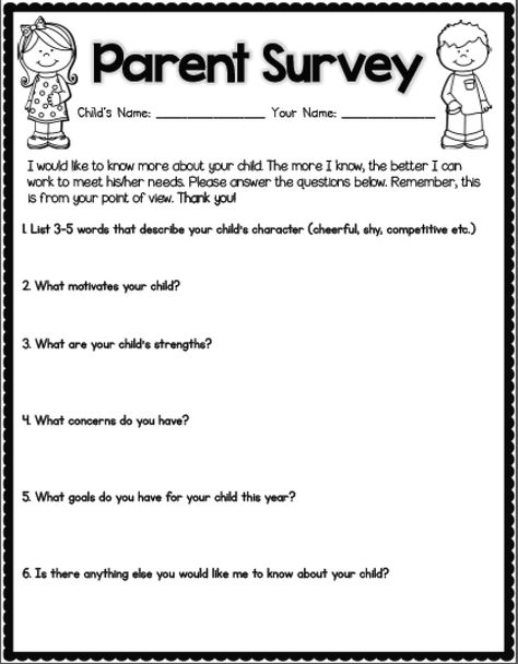 Parent Questionnaire Elementary, Parent Survey Preschool, All About Me Parent Info Sheet, Get To Know You Questions For Preschoolers, Get To Know Students Questionnaire, Parent 3 2 1 Survey, Pre Conference Parent Survey, About My Child For Teacher, Intro Letter To Parents From Teacher