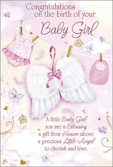 Congratulations On Baby, Congratulations Baby Girl, Birth Congratulations, Newborn Congratulations, Newborn Quotes, Happy Anniversary Cards, Gift From Heaven