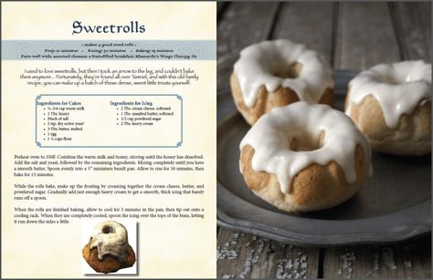 Elder Scrolls – Sweetrolls – The Inn at the Crossroads Skyrim Sweet Rolls, Skyrim Alchemy Recipes, Elder Scrolls Cookbook, Elder Scrolls Memes Funny, Skyrim Food, Scrolls Recipe, Numidium Elder Scrolls, Viking Food, Medieval Recipes