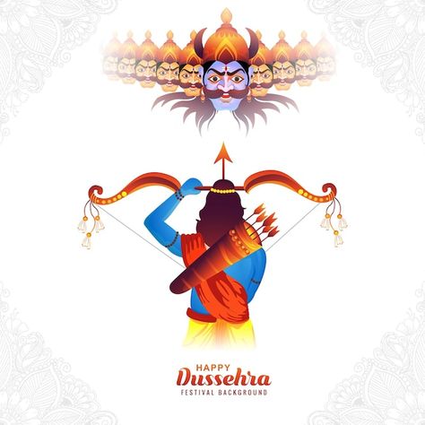 Illustration of lord rama killing ravana... | Free Vector #Freepik #freevector #ravan #dussehra-ravana #ravana #ram Happy Dusshera, Dussehra Images, Happy Dussehra Wishes, Happy Dussehra, Festival Background, Free Vector Illustration, Hindu Festivals, Indian Festivals, Happy Independence Day