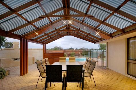 pergola - Google Search Timber Patio, Steel Pergola, Pergola Lighting, Pergola Attached To House, Roofing Diy, Wooden Pergola, Deck With Pergola, Backyard Pergola, Pergola With Roof