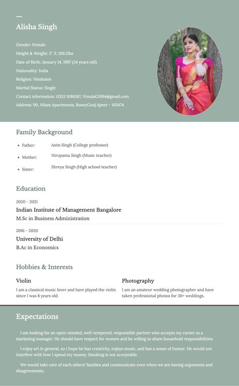 Make a Simple yet Attractive Biodata [Free Format for Job & Marriage] Biodata For Marriage Format For Girl, Matrimonial Biodata Format, Biodata Ideas, Marriage Cake, Project Layout, Marriage Biodata Format, Perfect Cv, Bio Data For Marriage, Applying For A Job