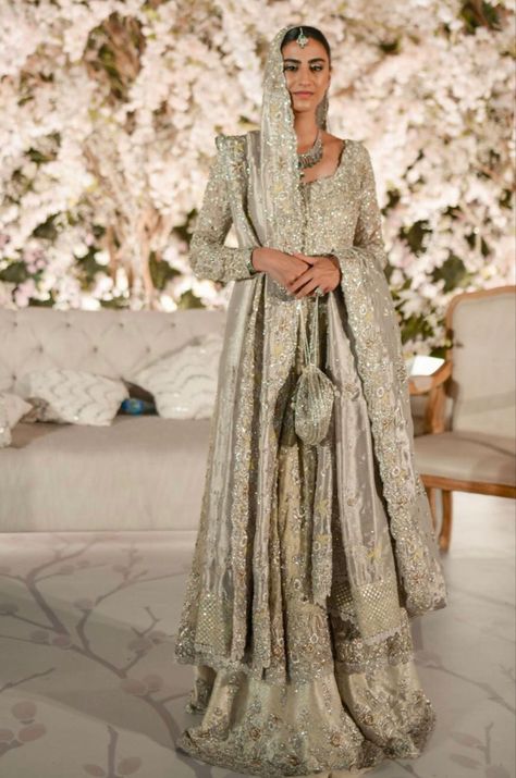 Elan Pakistani Couture, Cream Nikkah Dress, Safiya Wedding, Nikkah Outfit Pakistani Bridal, Valima Dress, Elan Bridal, Marriage Video, Bunto Kazmi, Nikah Outfit