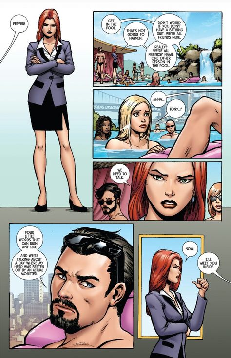 Pepper Potts Iron Man Comic Art, Superior Iron Man, Tony Stark Comic, Tony And Pepper, Iron Man Comic, Pepper Potts, Iron Man Avengers, Iron Man Tony Stark, Read Comics Online