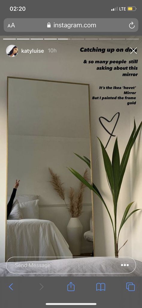 Bedroom Ikea Mirror, Bedroom Mirror Ikea, Hovet Mirror Hack, Hovet Mirror Ikea Living Room, Ikea Hovet Mirror Bedroom, Ikea Hovet Mirror, Hovet Mirror, Mirror Hack, Ikea Mirror