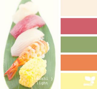 sushi palette Living Colors, Design Seeds, Color Swatch, Color Stories, Kitchen Colors, Colour Schemes, Color Pallets, Color Swatches, A Color