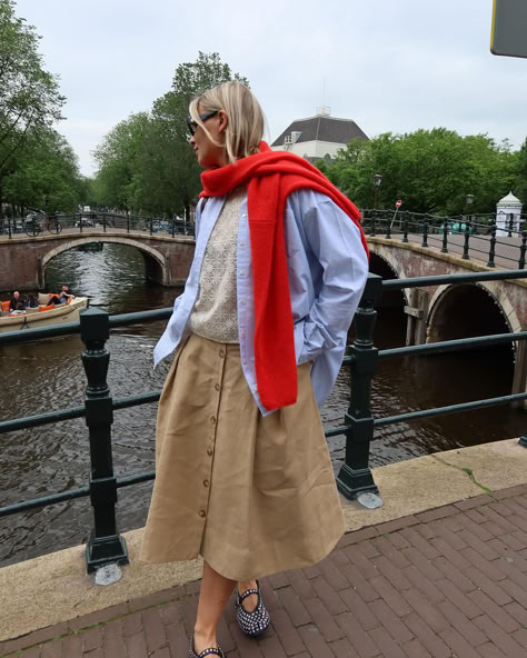 Layered skirt outfit