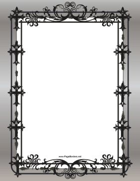 Gothic Borders Design, Gothic Boarders, Gothic Frame Drawing, Gothic Border Design, Gothic Stationary, Gothic Border, Gothic Planner, Goth Planner, Victorian Silhouette