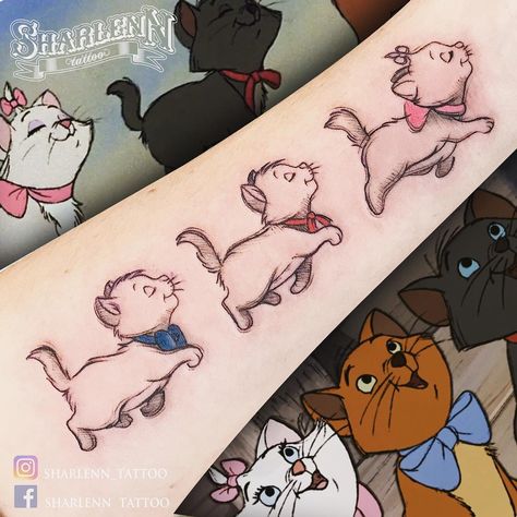 The Aristocats Tattoo, Aristocats Tattoo, Goose Tattoo, Flesh Tattoo, Butterfly Tattoos Images, Disney Sleeve Tattoos, Kitten Tattoo, Disney Sleeve, Birthday Tattoo