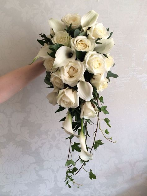 Wedding Fragrance, White Calla Lily Bouquet, Calla Lily Bridal Bouquet, Lily Bridal Bouquet, Teardrop Bouquet, Calla Lily Bouquet Wedding, Calla Lily Bridal, Calla Lily Wedding, Cascading Bridal Bouquets