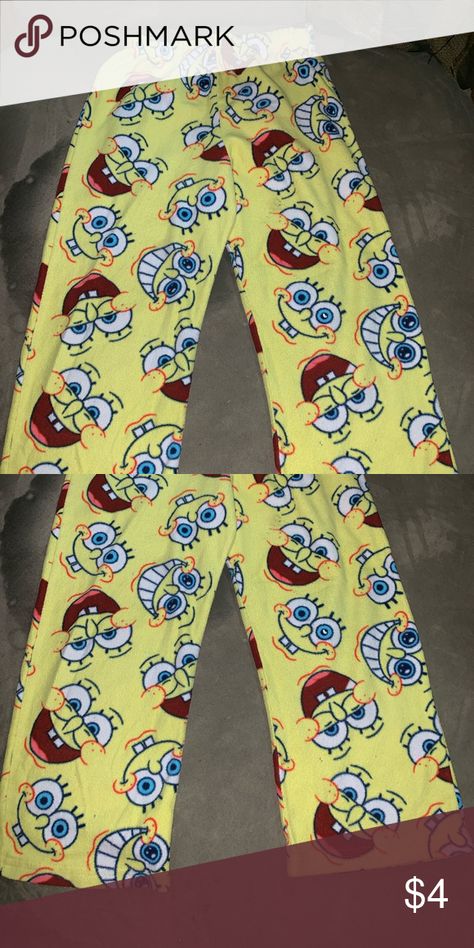 Spongebob Pants, Spongebob Pajamas, Pajama Pant, Pajama Bottoms, Bedroom Ideas, Yellow White, Pajama Pants, Kids Shop, Pajamas