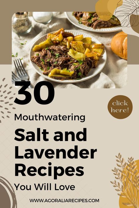 Are you a mother struggling to decide what's for dinner? Or perhaps you're on your own, seeking comforting home-cooked meals? Enter the world of Salt and Lavender, an online kitchen dedicated to crafting wholesome comfort dishes from basic ingredients. Expect scrumptious, speedy, and homemade meals. Dive into our treasure trove of 30 Salt and Lavender recipes featuring classics like the Salt and Lavender Mississippi Pot Roast and the Salt and Lavender Creamy Chicken and Rice Soup. Salt And Lavender Recipes Soup, Salt & Lavender Recipes, Salt And Lavender Recipes Beef, Salt And Lavender, Lavender Salt Cooking, Lavender Rice, Salt And Lavender Recipes, Lavendar Recipe, Chicken And Pastry