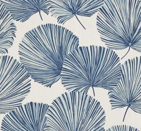 A striking palm design that is at home in Palm Beach or Hollywood. This stylish linen print turns a room into a tropical paradise. Available to the trade through www.fabricut.com/stroheim. Stroheim Fabrics, Custom Drapery Panels, Fabric Paint Diy, Abstract Art Paintings Acrylics, Fan Palm, Print Design Pattern, Custom Drapery, Navy Fabric, Painting Wallpaper