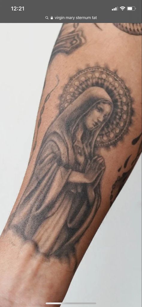 Saint Barbara Tattoo, Cosa Nostra Tattoo, Samurai Tattoo, Cover Up Tattoo, Black Ink Tattoos, Jesus Art, Future Tattoos, Sleeve Tattoos, Tatting