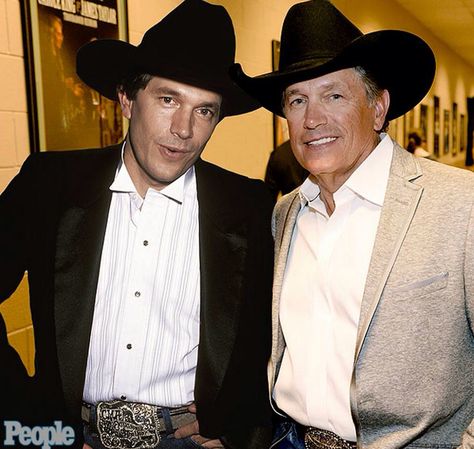 The King: then and now George Strait Son, Bubba Strait, George Strait Family, Aniston Hair, Cowboys Pictures, Western Weddings, King George Strait, Texas Cowboy, Male Singers