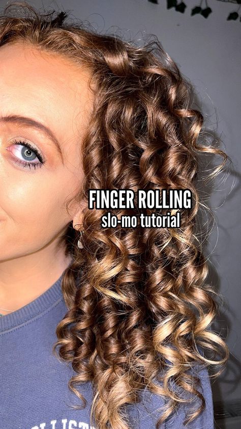 How To Get Ringlet Curls Natural, How To Finger Roll Hair, Curly Ringlet Hair, How To Get Ringlet Curls, How To Finger Coil Curly Hair, Finger Rolling Curly Hair, How To Finger Curl Hair, Finger Coiling Curly Hair, Finger Curls Tutorial