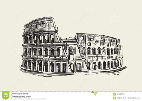 Rome Colloseum Drawing, Rome Colloseum, 3d Drawing Techniques, Italy Tattoo, Rome Italy Colosseum, Rome Colosseum, Architecture Drawing Sketchbooks, Colosseum Rome, Italy Pictures