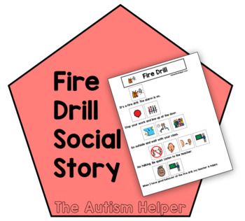 This is a visual social story about appropriate behavior during a fire drill. Fire drills can be extremely challenging for my class; the loud noise, the sudden transition, the crowded hallways. There is nothing worse than behavior problems during a fire drill. I keep this story laminated and attache... Free Social Stories, Visual Social Stories, Speech Language Therapy Activities, Speech Therapy Activities Language, Language Therapy Activities, Slp Ideas, Fire Drill, Social Story, Speech Language Therapy