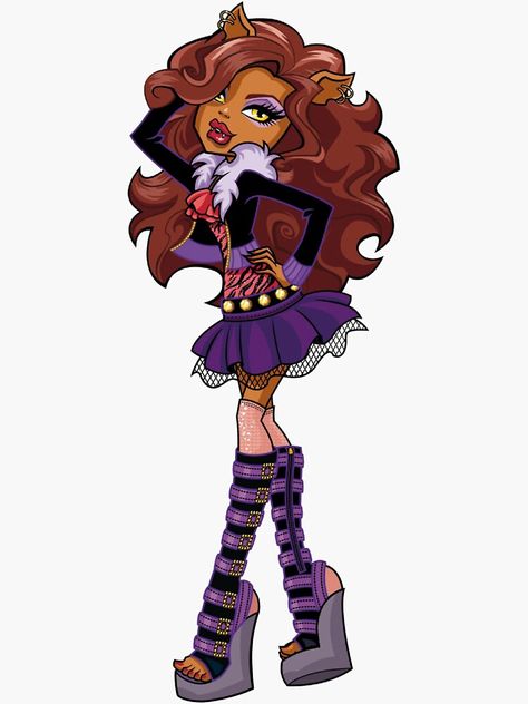 "Clawdeen Wolf" Sticker for Sale by mandy-2527 G1 Clawdeen, Clawdeen Wolf Fanart, Monster High Characters Clawdeen, Clawdeen Wolf Official Art, Monster High Clawd, Clawdeen Monster High, Monster High Art Clawdeen, Monster High Clawdeen Wolf Redesign, Monster High Gen 3 Clawdeen