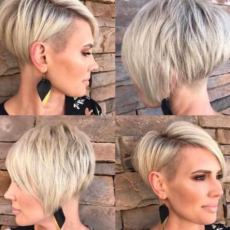 New Short Hairstyles, Popular Short Hairstyles, Trending Hairstyles, Short Blonde, Short Hairstyle, Short Hair Styles Pixie, Short Bob Hairstyles, Cortes De Cabello, Short Hairstyles For Women