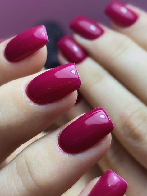 Magenta Nail Polish, Raspberry Nails, Magenta Nails, Nail Boutique, Nail Colors Winter, Beauty Magic, Casual Nails, Almond Acrylic Nails, Pink House