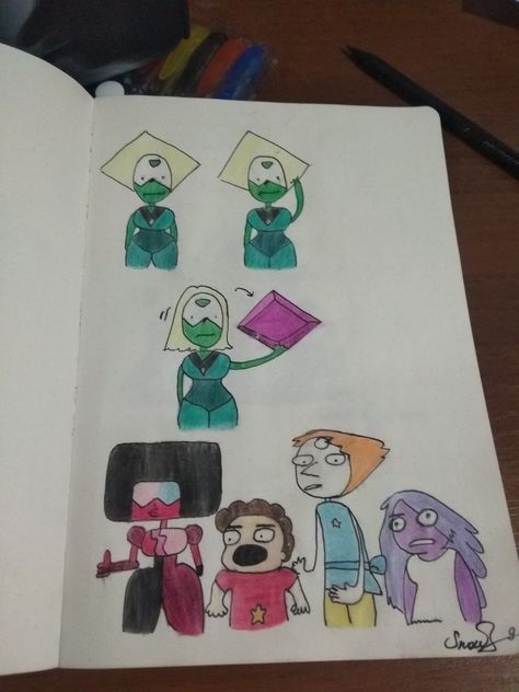 5 page #SU #peridot #fanart #peаrl #garnet #steven #amethyst :3 Peridot Fanart, Su Peridot, Peridot And Garnet, Garnet Steven, Universe Art, Steven Universe, Funny Stuff, Garnet, Universe