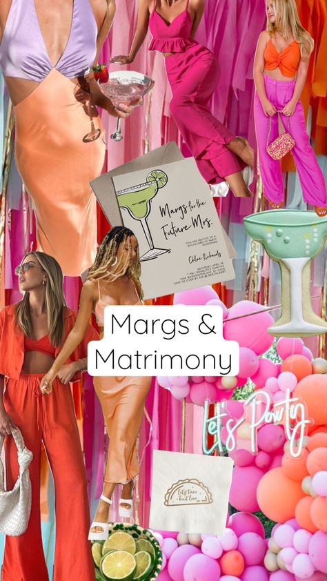 Hens Party Inspiration, Az Bachelorette Party, Margs And Matrimony Color Palette, June Bachelorette Party, Margaritaville Bachelorette, Bachelorette Party Outfits Group Funny, Bach Party Matching Outfits, Monochromatic Bachelorette Party, 2023 Bachelorette