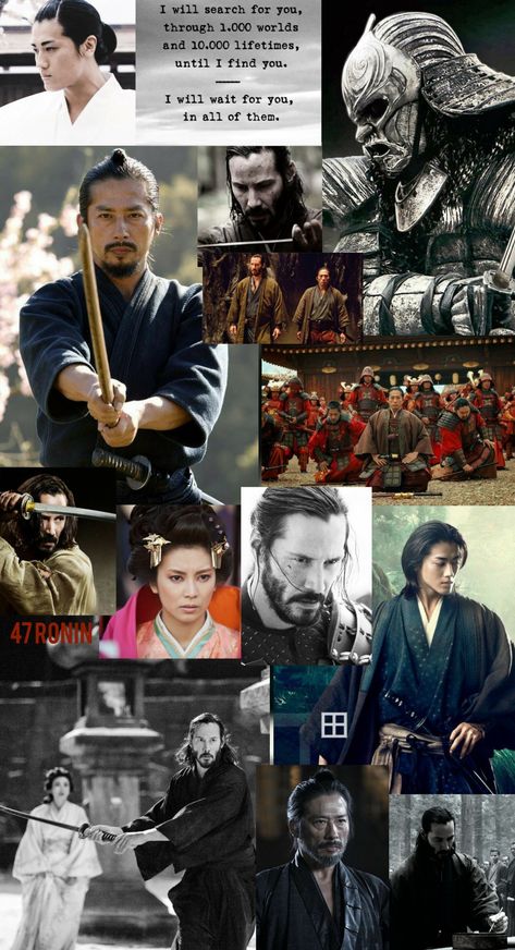 Collage of the movie - 47 Ronin. ( collages of favourite movies #1 ) 47 Ronin Wallpaper, 47 Ronin Movie, Keanu Reeves 47 Ronin, Ronin 1998, Samurai Edge, Jin Akanishi, Last Samurai, Keanu Reeves Movies, 47 Ronin