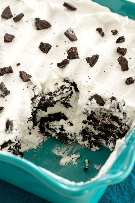 Choc Desserts, Whipped Cream Cookie, No Bake Oreo Cake, Refrigerator Desserts, No Bake Oreo Dessert, Oreo Icebox Cake, Icebox Cakes, Ice Box Cake, Easy Summer Dessert Recipes