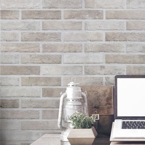 Porcelain Brick Tile Floors, White Brick Backsplash, Brick Tile Backsplash, Rustic Kitchen Backsplash, Brick Kitchen Backsplash, Brick Backsplash Kitchen, Farmhouse Kitchen Backsplash, Brick Look Tile, Farmhouse Backsplash