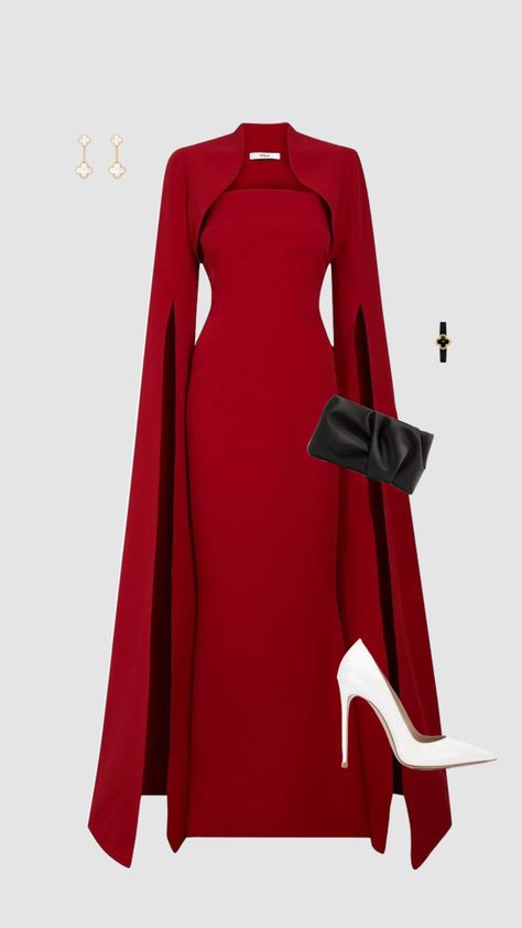 Graduation Gown Ideas, Outfit Ideas Classy Elegant, Girly Outfits Modest, Red Graduation Gown, Outfit Ideas Classy, Modest Girly Outfits, Outfits Modest, Elegant Red, Girly Outfits