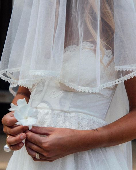 Spell Bride on Instagram: “Dreamy details of our Zoe Tulle Gown + Zoe Mesh Veil captured by @oh.so.mellow ✨” Drop Veil, Boho Macrame, Tulle Gown, Bridal Wedding Dresses, Bridal Veil, Bridal Wedding, Wedding Outfit, Got Married, Wedding Engagement