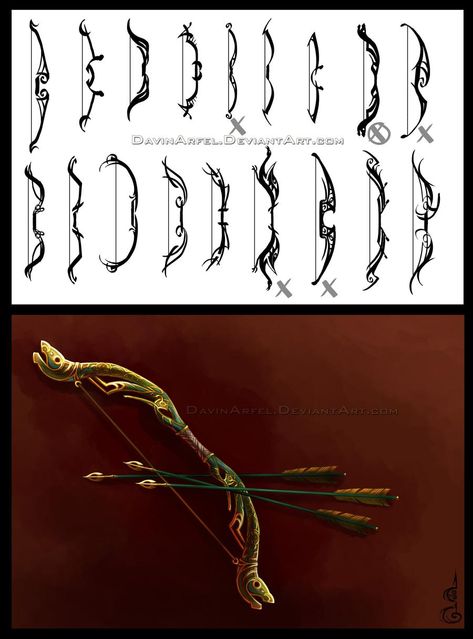 Concept Art : Celtic Bow by DavinArfel on DeviantArt Couples Bow And Arrow Tattoo, Bow And Arrow Tattoo Couple, Boog Tattoo, Bow And Arrow Tattoo, Archery Tattoo, Pixar Brave, Tattoo Arrow, Bow Tattoo Designs, Arrow Bow