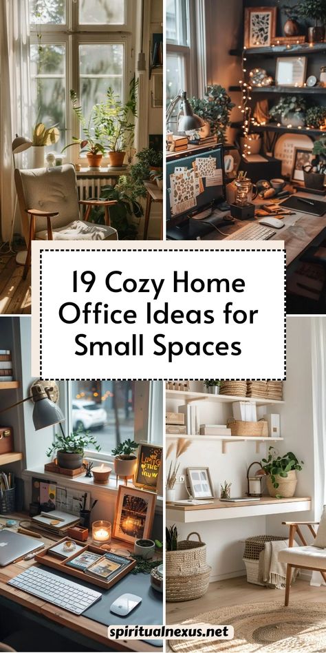 Even a small space can be transformed into a cozy and efficient office! Use clever storage solutions, soft lighting, and compact furniture to maximize comfort and style. These ideas will make your small home office feel spacious and inspiring! #SmallSpaceDesign #CozyOfficeIdeas #WorkSmart Office Couch Design, Large Desk Office Layout, Clever Office Ideas, Office Studio Space, Home Office Art Studio Small Spaces, Home Office Corner Living Room, Corner Office In Living Room, Small Studio Space Ideas, Cute Home Office Desk