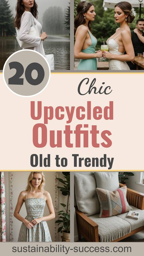 20 Creative Upcycled Fashion Ideas: From Old To Trendy Altered Clothes Diy, Upcycled Womens Clothing, Reusing Clothes Diy Upcycling, Repurpose Clothes Diy, Clothing Upcycle Ideas, Thrift Upcycle Clothes Ideas, Upcycle Clothes Diy Easy, Clothes Recycling Ideas, Diy Upcycle Clothes