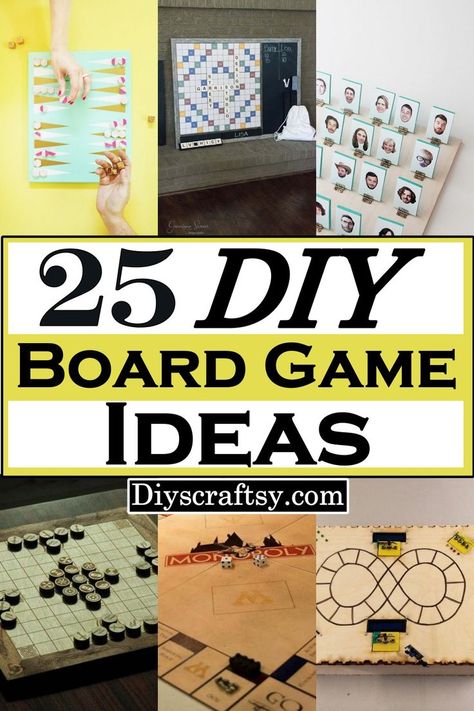 25 DIY Board Game Ideas For Kids Cricut Board Game Projects, Board Game Homemade, Custom Board Games Ideas, Diy Board Game Pieces, Homemade Family Games, Wooden Board Games Diy, Diy Board Games For School Projects, How To Make A Board Game, Board Game Ideas For School Project