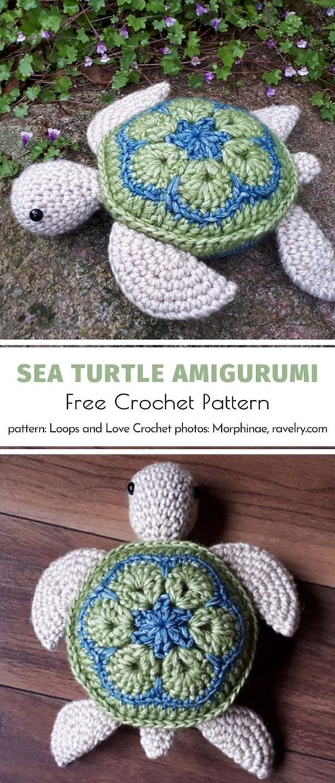 Fantastic Sea Turtles Amigurumi Crocheted Turtle, Turtle Amigurumi, Crochet Turtle Pattern, Crochet Whale, Crochet Easter, Crochet Turtle, Crochet Animals Free Patterns, Turtle Pattern, Crochet Amigurumi Free Patterns