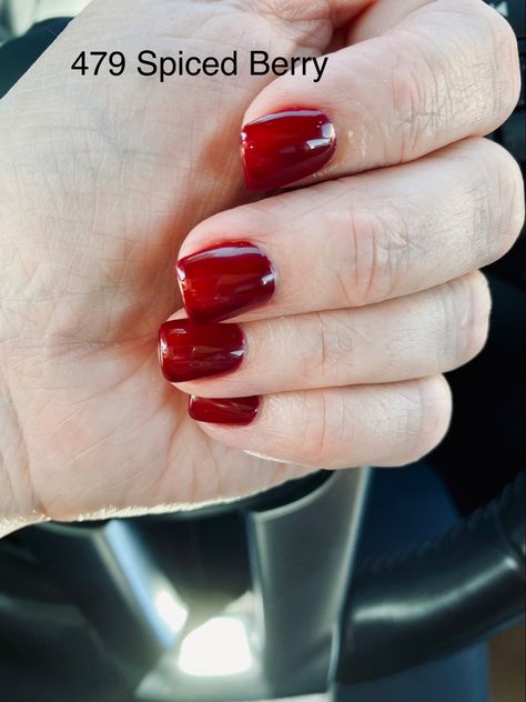 Red gel nail polish Dnd Spiced Berry, Winter Berry Nails, Berry Nails, Winter Berry, Dnd Gel Polish, Sinful Colors, Hair Nails, Nail Inspiration, Nails Inspo