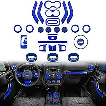 Amazon.com: Opall Full Set Interior Decoration Trim Kit Steering Wheel & Center Console Air Outlet Trim, Door Handle Cover Inner For Jeep Wrangler JK JKU 2011-2018 2 Door& 4-Door (Red 12PCs): Automotive Jeep Interiors, Jeep Mods, Jeep Wrangler Accessories, Wrangler Jeep, Wrangler Accessories, Car Seat Protector, Car Essentials, Jeep Stuff, Jeep Accessories