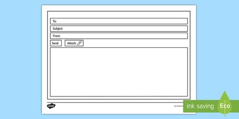 A great writing template for your children to write an email to a specific person... a book character, a hero or the Queen perhaps! Blank Email Template, Email Etiquette, Free Email Templates, Mail Template, About Blank, Writing Template, Email Writing, Teaching Resources Primary, Write An Email