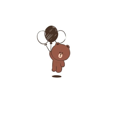 Cute Brown Bear Wallpaper, Cute Brown Bear Widget, Brown Line Friends, Cute Brown Bear Cartoon, Brown Teddy Bear Aesthetic Cute Cartoon, Brown And White Bear Cartoon, Line Brown Bear, Cake Drawing, Baby Illustration