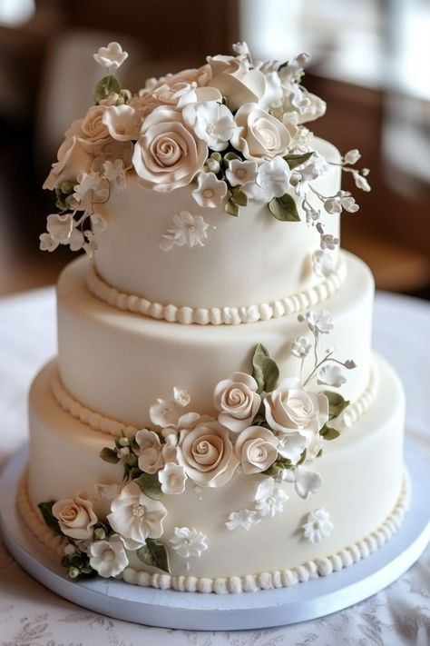 No matter your wedding theme, these 70+ simple wedding cakes will fit right in. From rustic chic to elegant modern designs, there’s something here for every bride. Explore the full list to find the cake that’s perfect for your day! #themedwedding #versatilecakes #weddingcakegoals Wedding Cake Rustic Theme, Wedding Cake No Fondant, Simple Wedding Cake Ideas, Elegant Navy Wedding, Simple Wedding Cakes, White Fondant Cake, Wedding Cake Designs Elegant, Wedding Cake Simple Elegant, Wedding Cake Navy